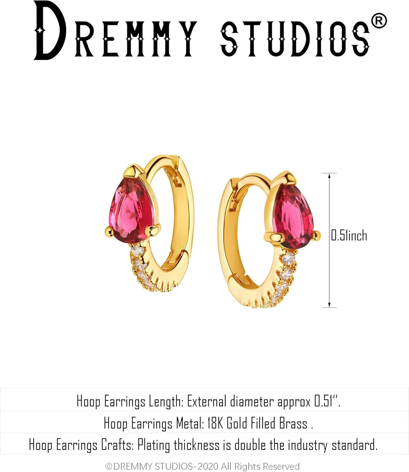Dremmy Studios Dainty CZ Huggie Hoop Earrings 14K Gold Plated Chunky Simple Cute Thick Round Frill Bead Ball Starburst Cuff Earrings Cubic Zirconia Hoop Earrings Minimalist Personalized Gift for Her