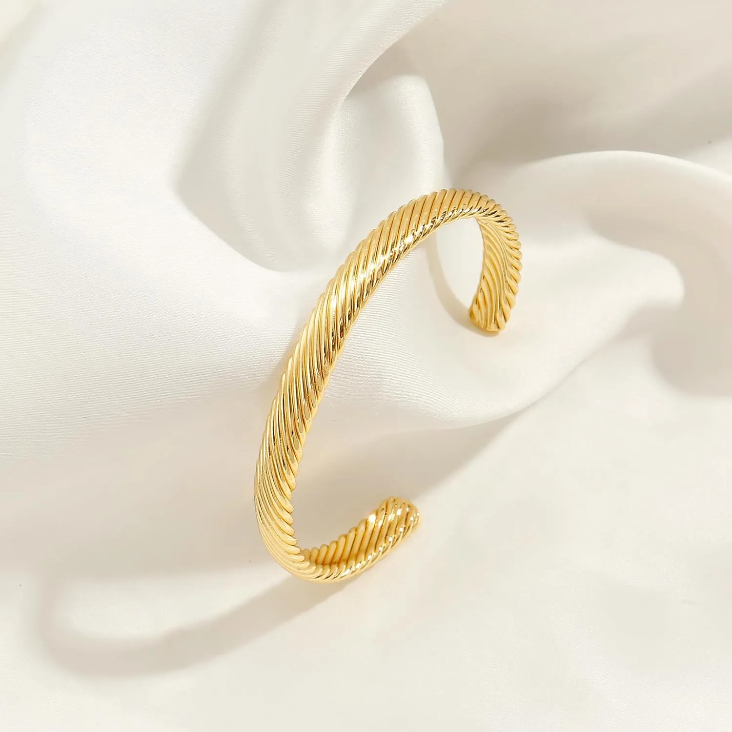 Elegance 11 designs Gold Cuff Bracelet for Women Chunky Adjustable Open Bracelet Wide Bracelets Bangle