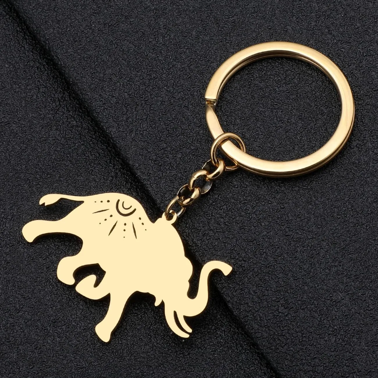 Elephant Gifts for Women Stainless Steel Animal Keychain Accessories Car Key Chain Backpack Purse Charms