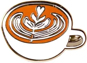 Enamel Coffee Cup Brooch Pin for Women Girls Cute Mug Badges Lapel Pin Brooches Luminous Fashion Art Craft Dress Accessories Birthday Christmas Jewelry Gift