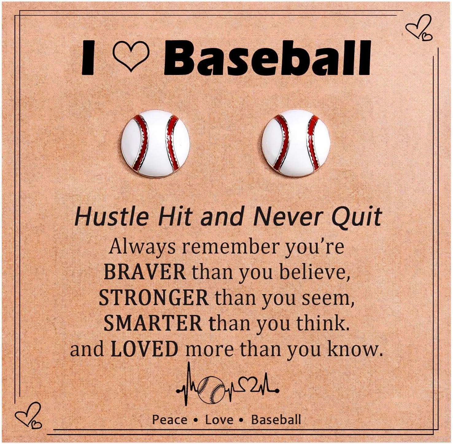 EPIRORA Baseball Gifts for Women Girls, Hypoallergenic Sterling Silver Baseball Stud Earrings Stocking Stuffer Accessories Present for Mom Sports Fan Lover