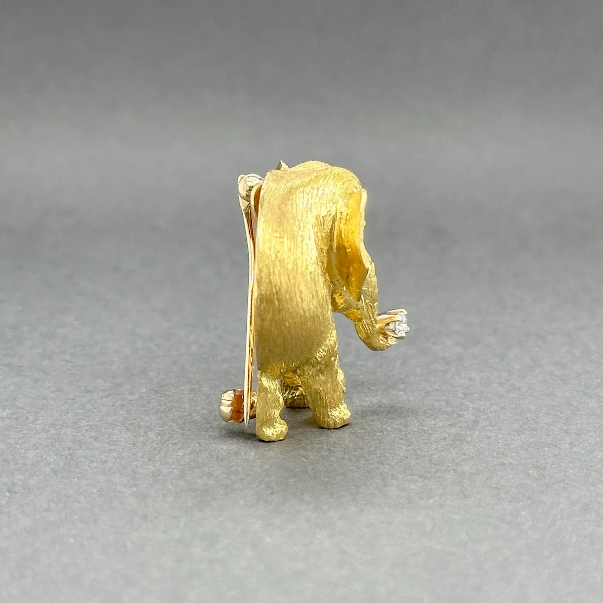 Estate Tiffany & Co. 18K Y Gold Ruby & Diamond Baby Elephant Pin