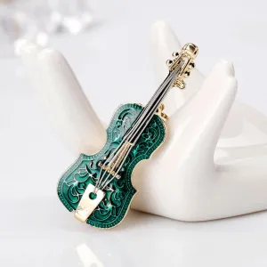 Fashion Personality Violin Alloy Brooches for Women and Girls Cute Brooch Pin Weddings Party Casual Brooch Pins Gifts