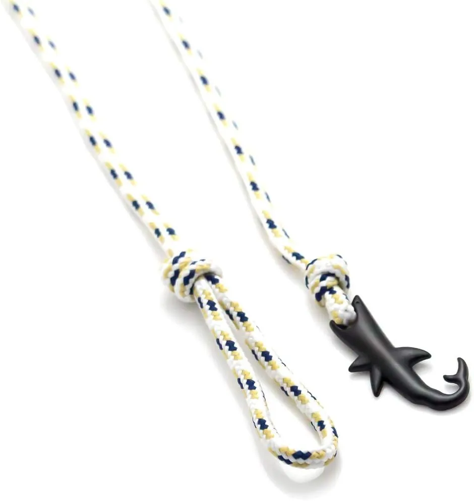 Fashion Plated Black Alloy Shark Tail Hook Colorful Rope Link Bracelet
