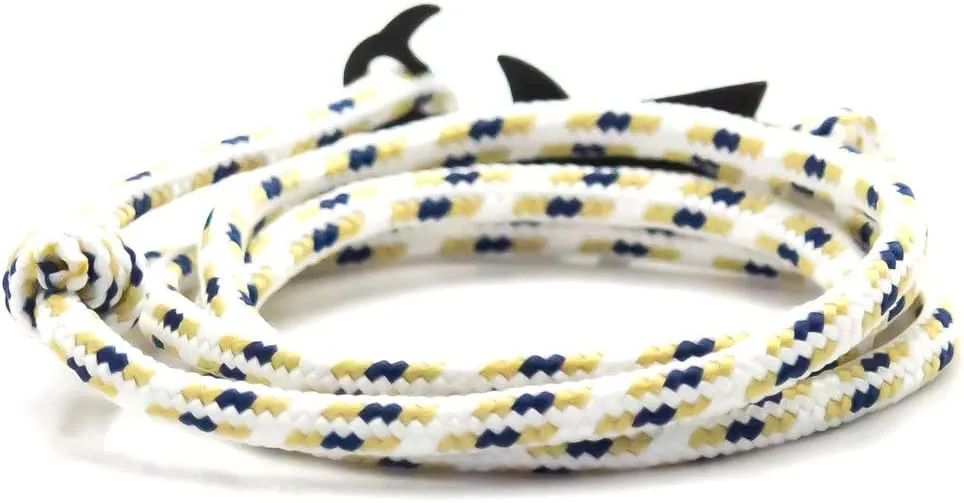Fashion Plated Black Alloy Shark Tail Hook Colorful Rope Link Bracelet