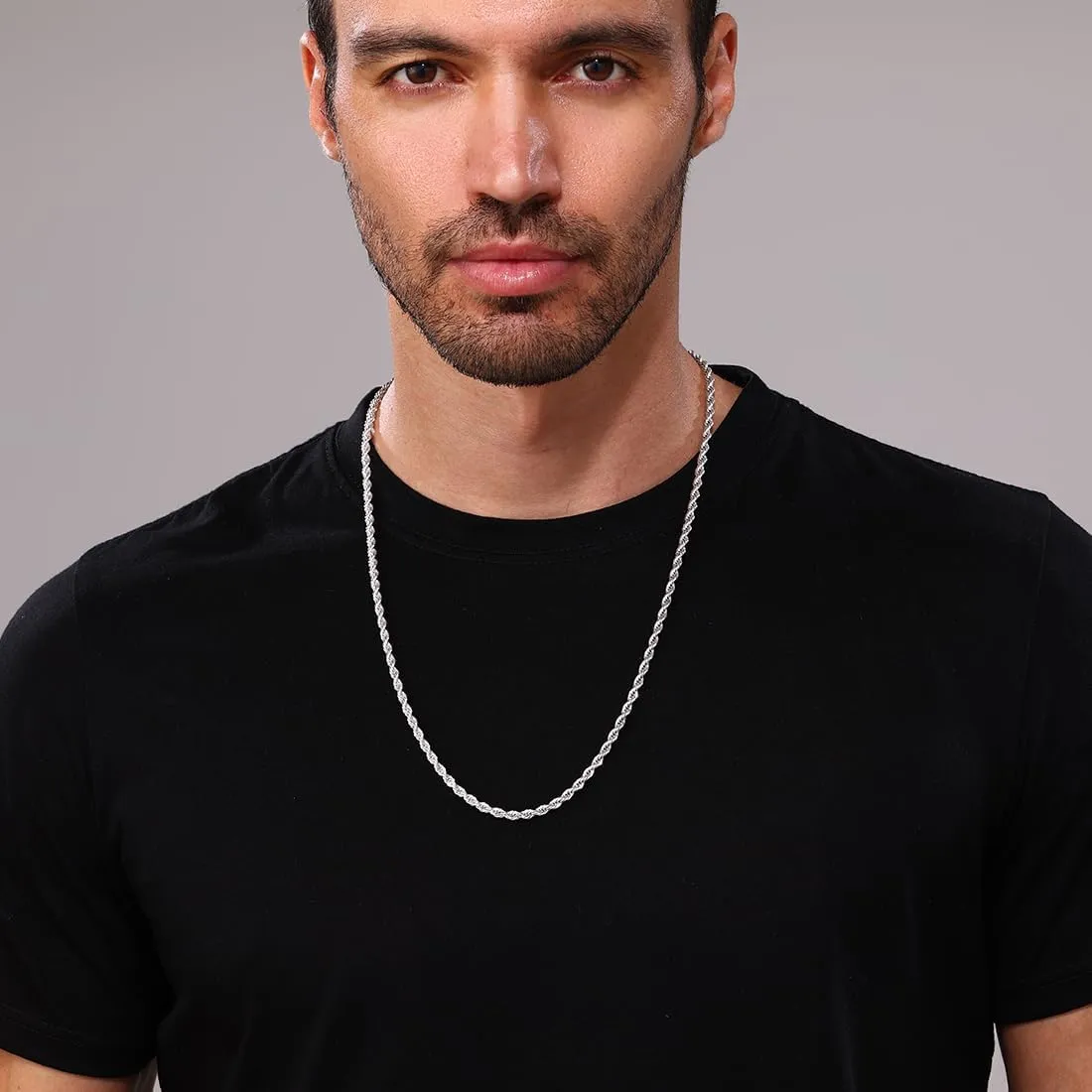Father's Day Gifts 18k Real Gold Plated Rope Chain 1.5mm 2.5mm 5mm Stainless Steel Twist Chain Necklace for Men Women 16 Inches 36 Inches