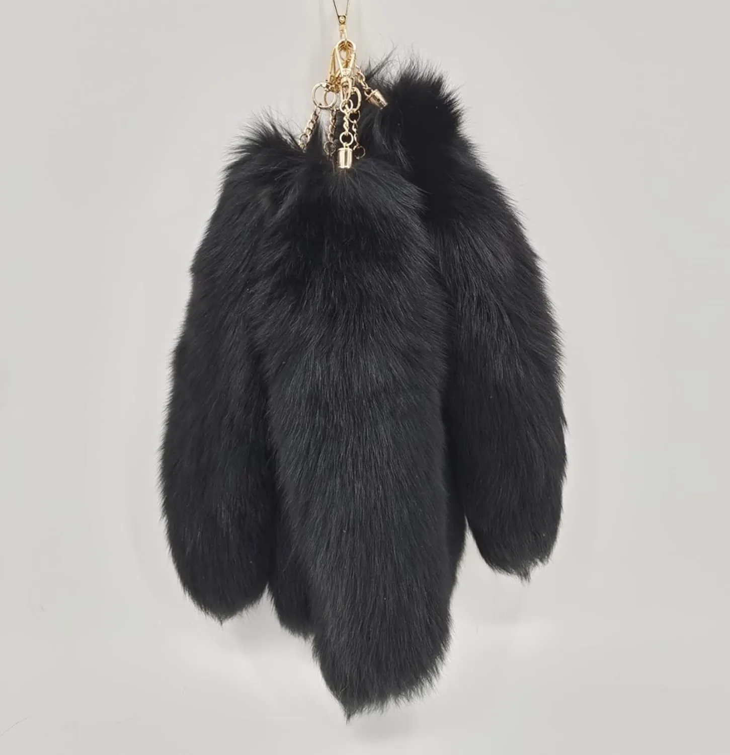 Faux Fox Tail Fur Keychain Cosplay Costume Tails Handbag Accessory Key Chain Ring Hook Cosplay Fashion Charm
