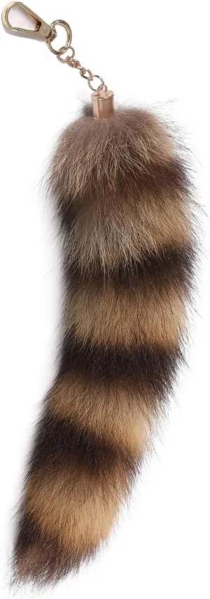 Faux Fox Tail Keychain Pendant Cosplay Costume Halloween Furry Fox Tails Handbag Accessory Key Chain Charm for Women