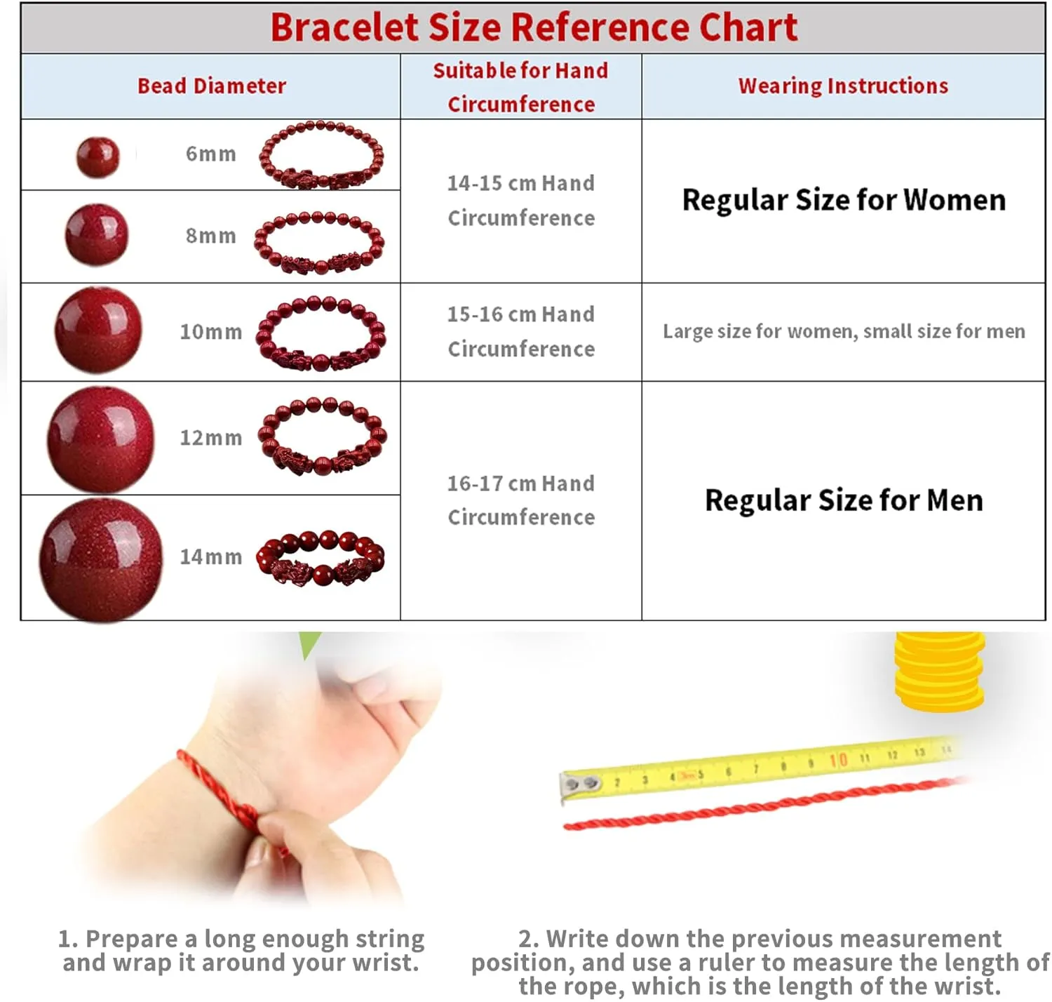 Feng Shui Pixiu Cinnabar Bracelet, Red Cinnabar Feng Shui Wealth Bracelet, Cinnabar Beads Bracelets Jewelry for Good Luck Women Men Amulet Jewelies