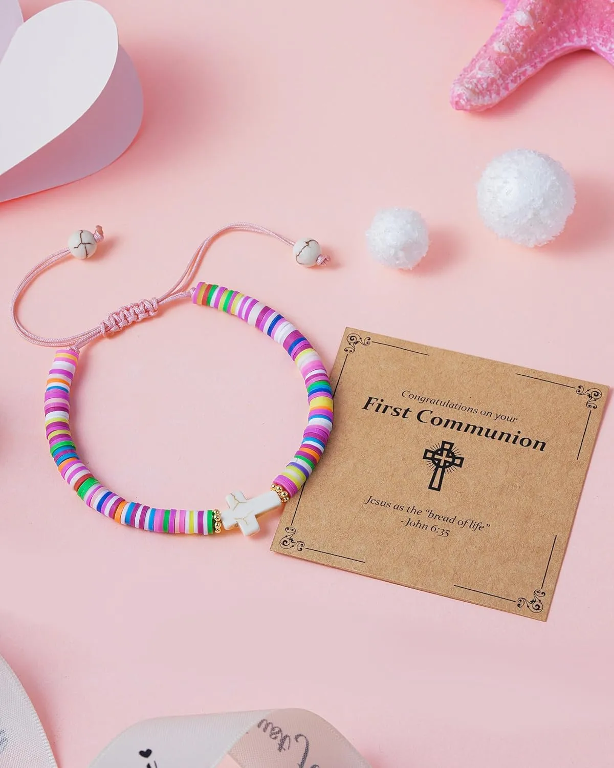 First Communion Gifts for Girls - Cross Bracelet for Girls First Holy Communion, Baptism, Confirmation Gifts for Teen Girls Granddaughter Daughter Niece