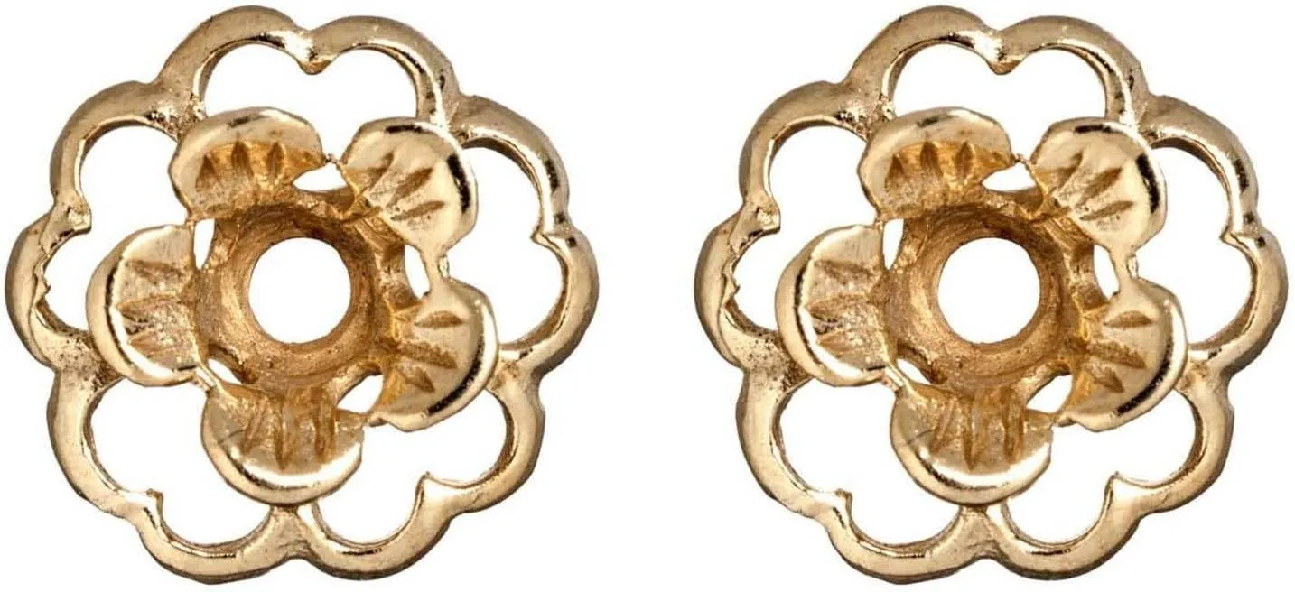 Flower Earring Jackets in Gold Plated