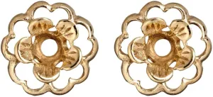 Flower Earring Jackets in Gold Plated