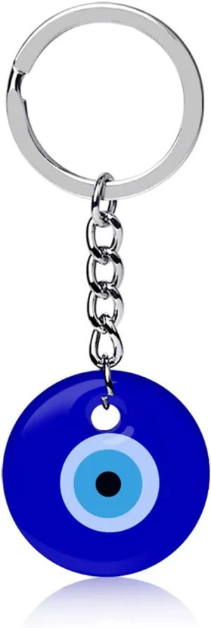 FORUBUS Evil Eye Keyring For Women Men Protection Amulet Keepsake, Turkish Eye Hamsa Hand Key Chains Bring Luck Jewelry
