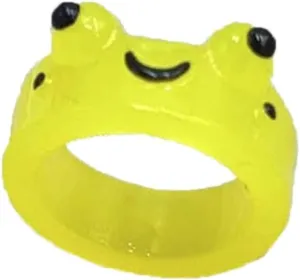 Frog Resin Colorful Novel Funny Animal Cartoon Finger Aesthetic Rings for Girls