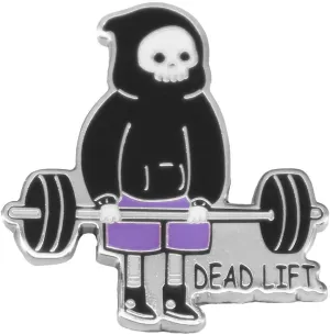 Funny Dead Lift Weightlifting Barbell Skull Enamel Brooch For Women Girls Boy Skeleton Head Lapel Badges Pin Novelty Cartoon Sports Fitness Brooch Pins Brooches For Backpacks Clothing Bags Hats