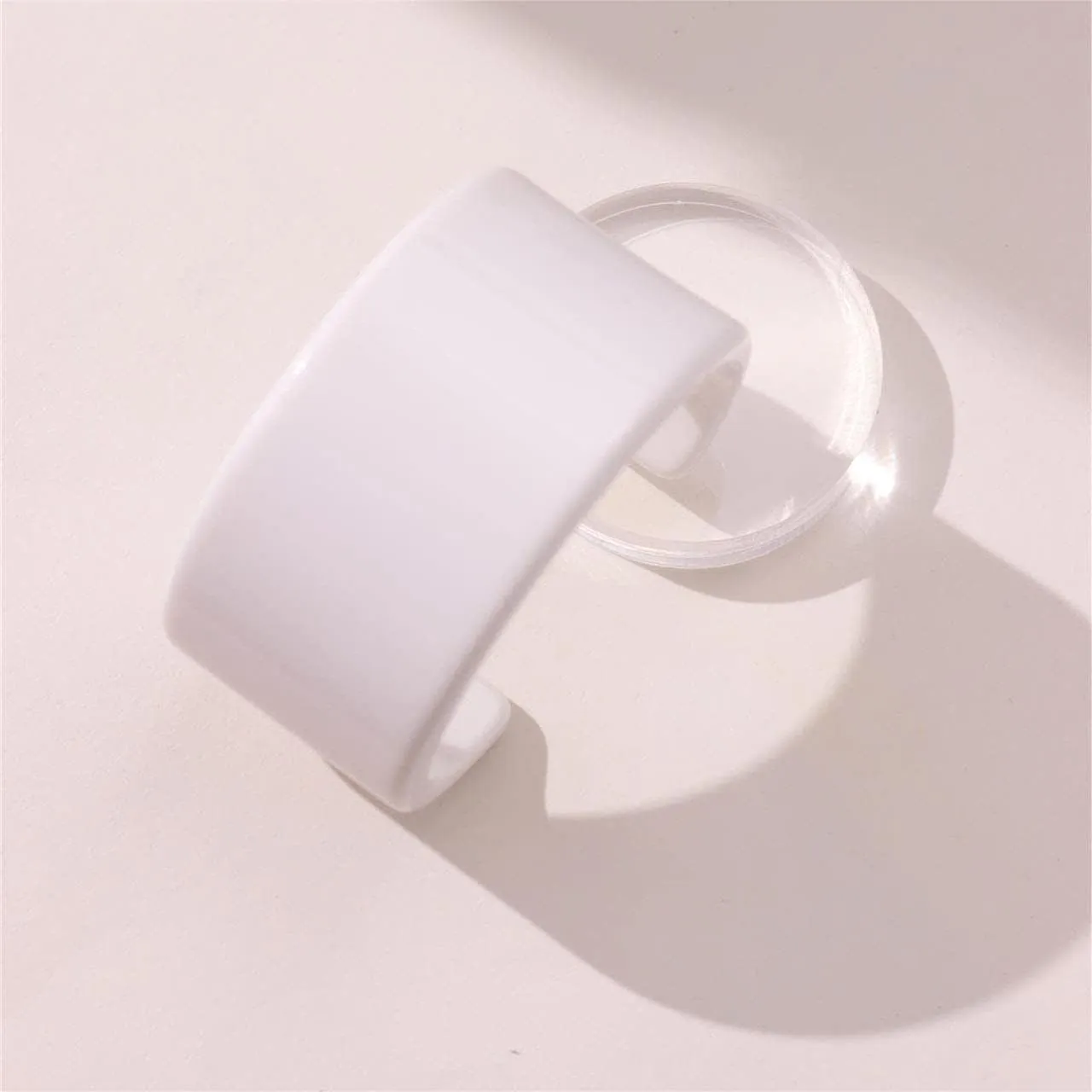 Fuqimanman2020 Acrylic Open Cuff Bangle Colorful Simple Geometric Transparent Resin Bracelet Jewelry