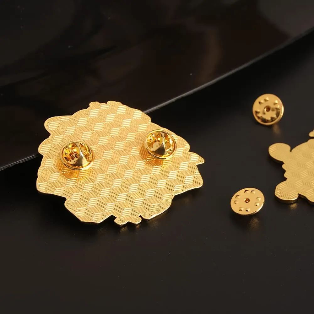 Genshin Impact Hutao Brooch Pin - Hutao Characters Cosplay Enamel Brooch Lapel Pin - Gift for Fans, Women and Girls