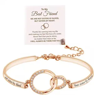 Gift for Best Friend Friendship Bracelet,Meeting you is my lucky life,Birthday Gifts for Women Friendship