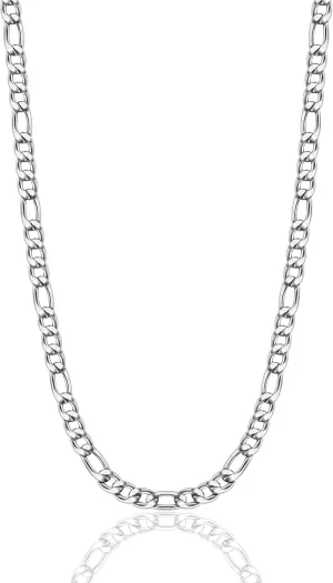 Giftall Figaro Chain Necklace Stainless Steel Chains for Men Women Jewelry Wide 4mm 5mm