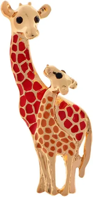 Giraffe Brooch Cute Animal Brooch Pin Fashion Jewelry Cute Clothes Jewelry for Party Wedding and Daily Use Enamel Lapel Brooch Pin Gift for Mother Kids