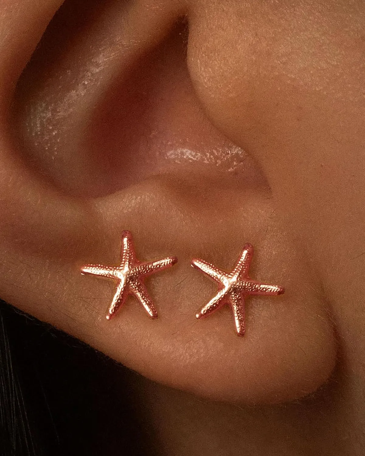 Gold Earrings for Women Trendy 14K Gold Plated Small Starfish Stud Earrings Dainty Lightweight Minimalist Simple Hypoallergenic Earrings Jewelry Gifts for Her