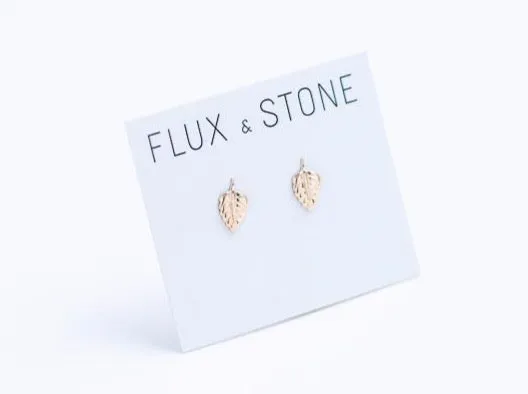 Gold Fill Leaf Studs
