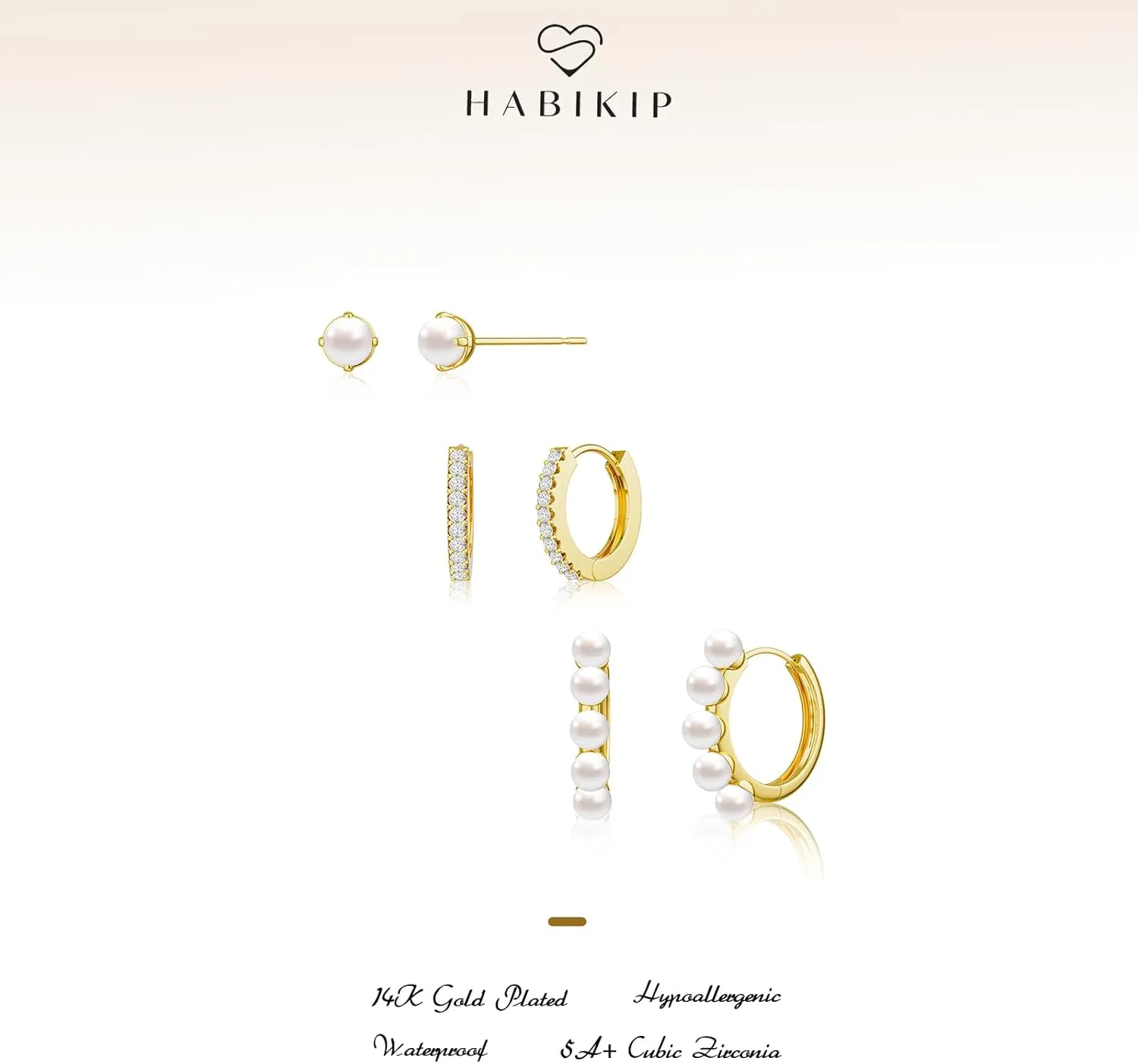 Gold Hoop Earrings for Women, Dainty 14k Gold Plated Drop Small Hoop Pearl Earrings Studs Set Trendy Dangle Cubic Zirconia Huggie Stacks Hypoallergenic Earrings Fashion Jewelry for Women