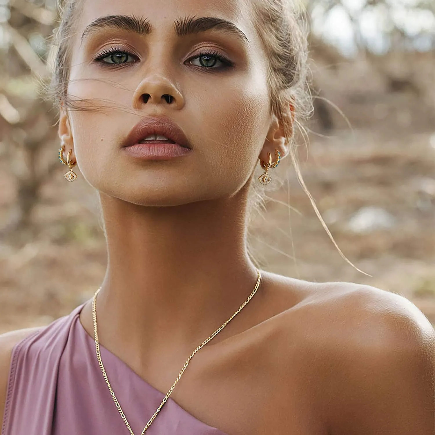 Gold Huggie Hoop Earrings 14K Gold Plated Dainty Chunky Thick Hoop Diamond Cubic Zriconia Inlay Sleeper Tiny Delicate Boho Beach Simple Hypoallergenic Jewelry Gift for Her