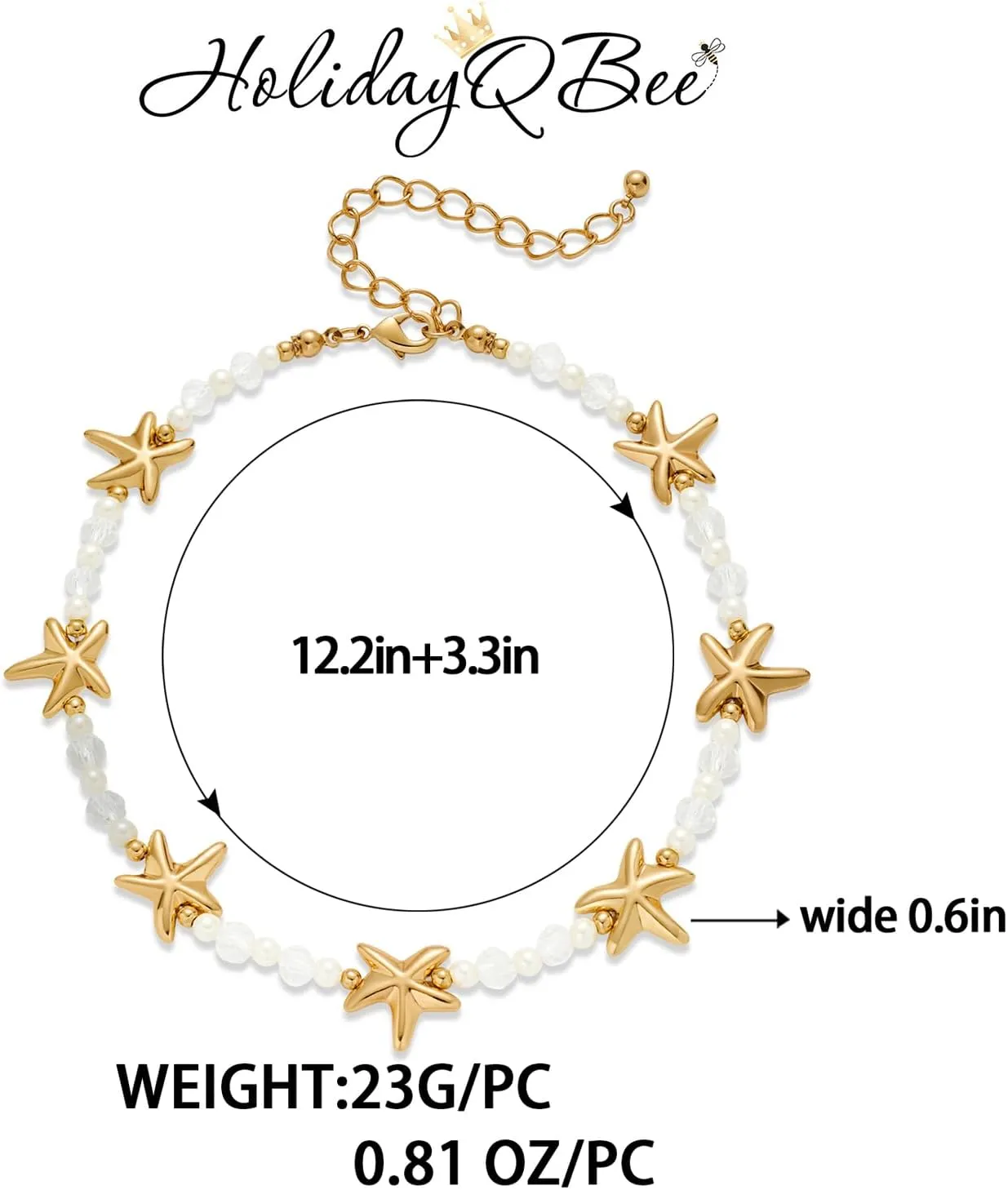 Gold Seashell Necklace For Women With Beach Sand And Bead Starfish Choker Necklace Ocean Chains Necklace Fashion Summer Necklace Jewelry