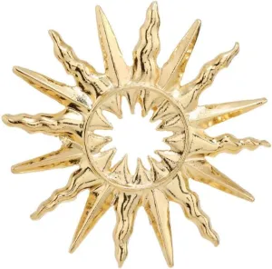 Gold Sun Brooch Pin for Women Girls Fashion Gold Tone Celestial Brooches Lapel Pins Dainty Suit Hat Dress Accessories Birthday Holiday Jewelry Gift
