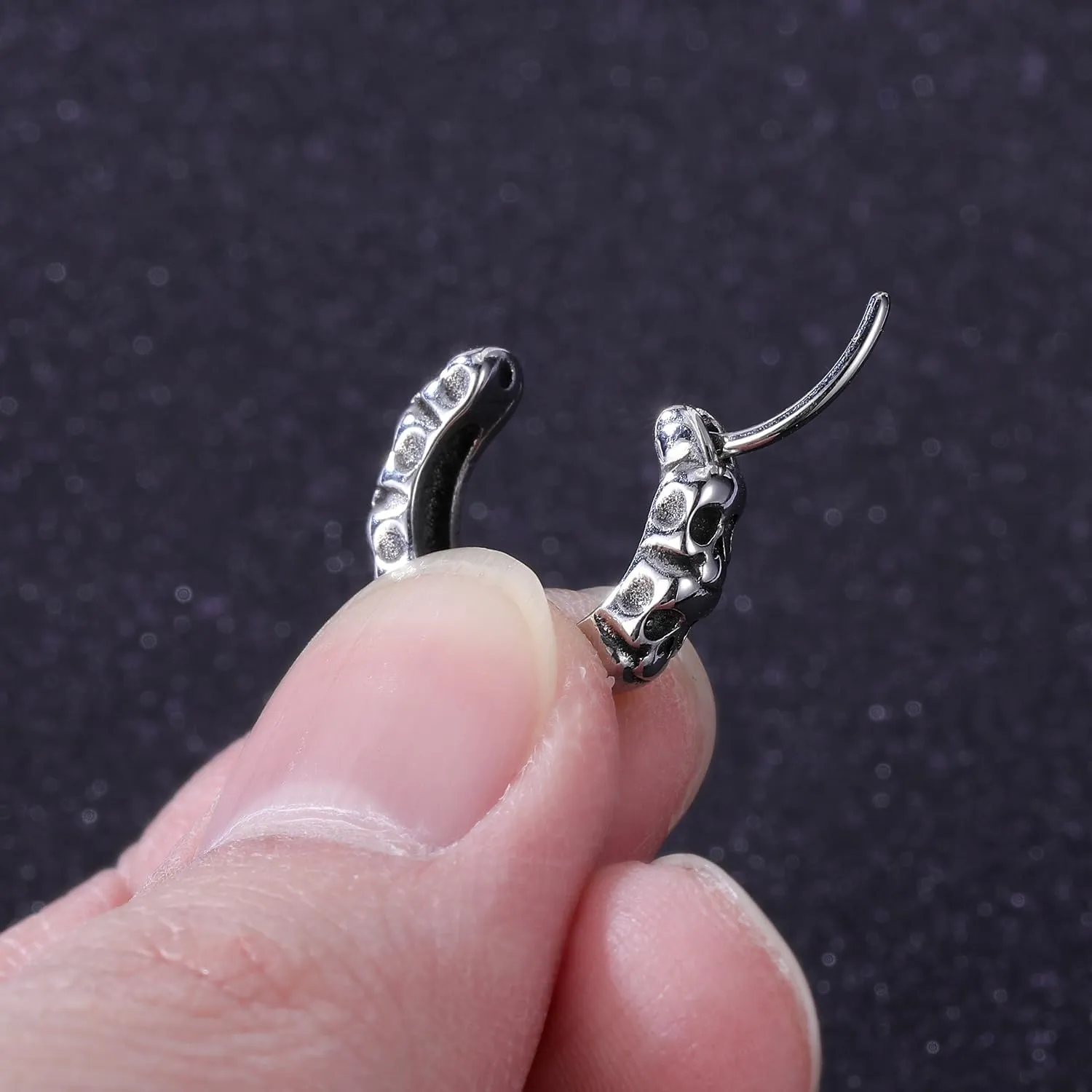 Gothic Dragon Sword Skull Scorpion Octopus Snake Alien Facehugger Stud Earrings Ear Cuff Retro Punk Rock Earrings for Men Women Stainless Steel Dangle Drop Earrings Jewelry Gifts