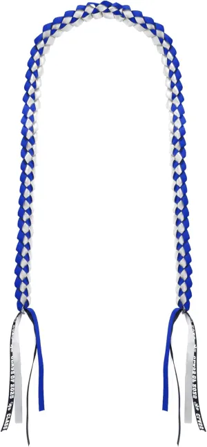 Graduation Decorations 2025, Blue White Graduation Leis Class of 2025, Double Braided Necklace Handmade Graduation Honor Cord Ribbon Sash Stole Tassel for Congrats Grad Party Favors Supplies Decor