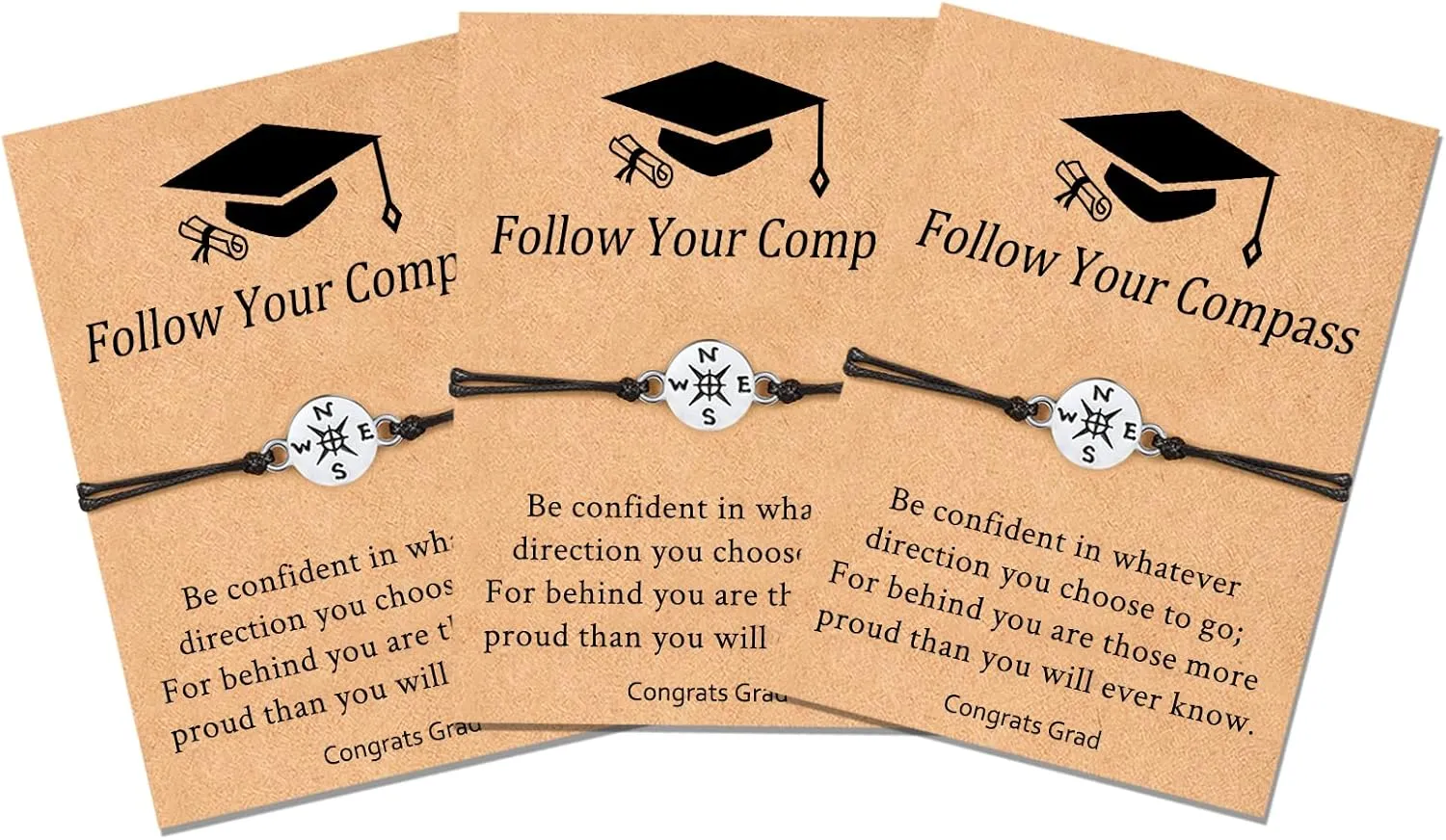 Graduation Gifts 2025 5th 8th Grade High School College Graduation Gifts for Her/Him, Compass Bracelets for Women Mens Boy Girls