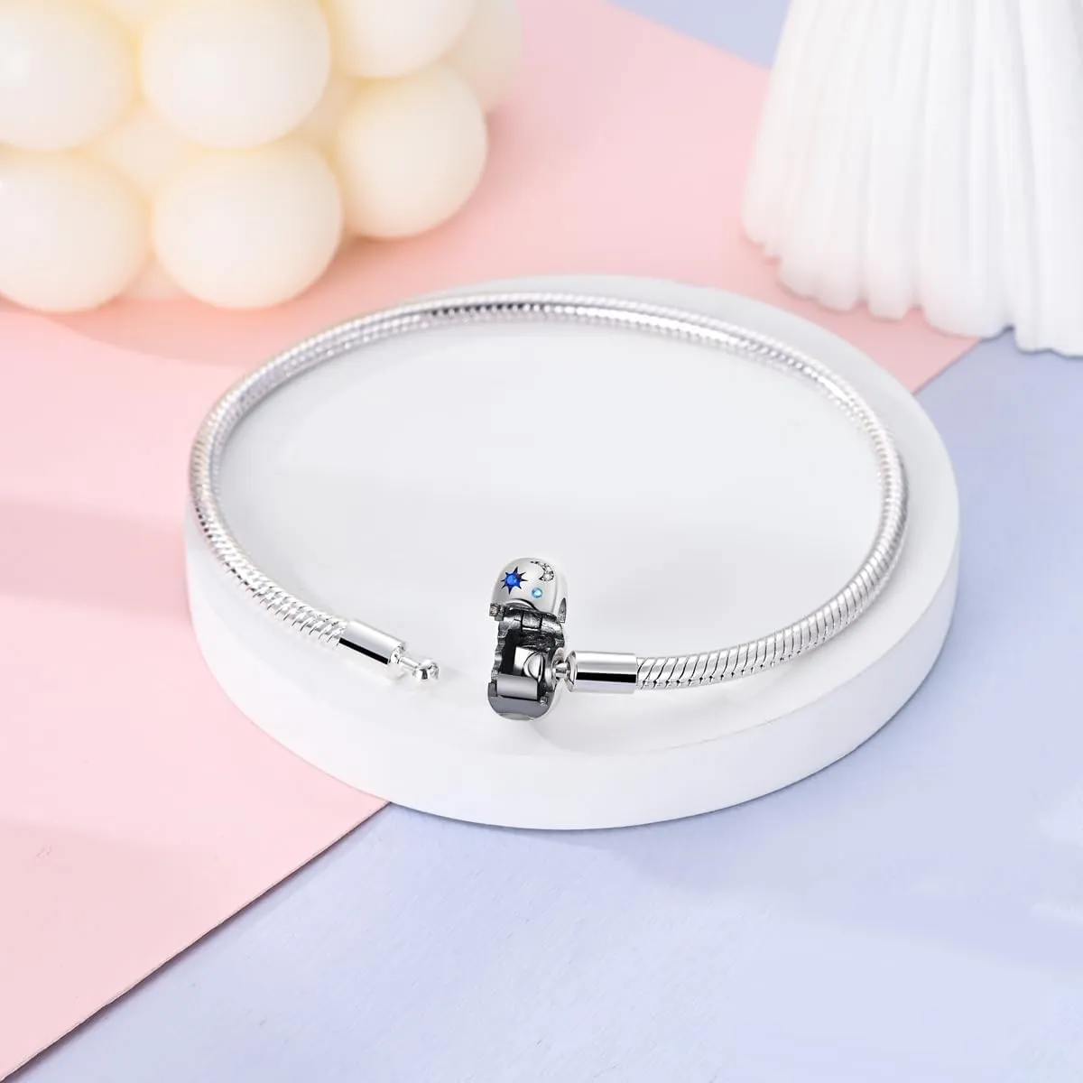 Hapour 925 Sterling Silver Charms Bracelet for Women Butterfly Friend Heart Moon and Star Snake Chain Charm Bracelet with 5A Cubic Zirconia