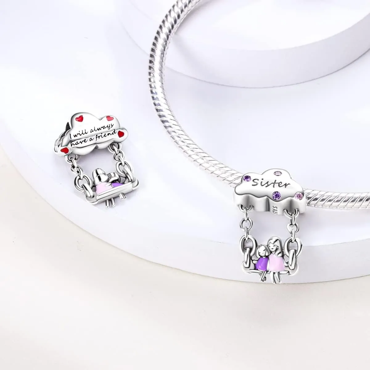 Hapour 925 Sterling Silver Charms Fit for Charm Bracelets Pendant Bead Pet Sun Heart Charm, Bracelet & Necklace Jewelry Bead for Women