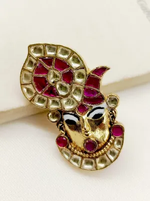 Harina Ruby Shrinath Ji Brooch