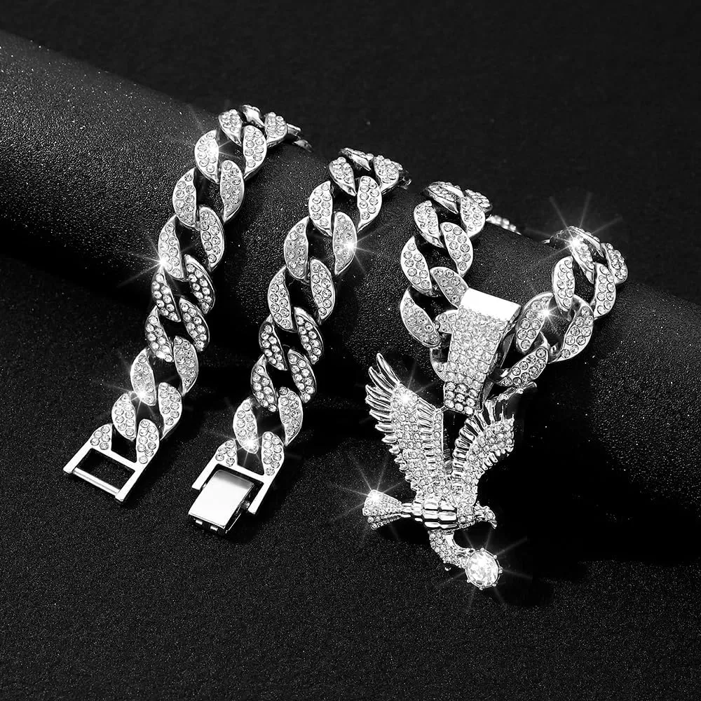 Ice Out Chain for Men Premium Zircon Stones Hypoallergenic Durable Hip-Hop Streetwear Chain Necklace Men