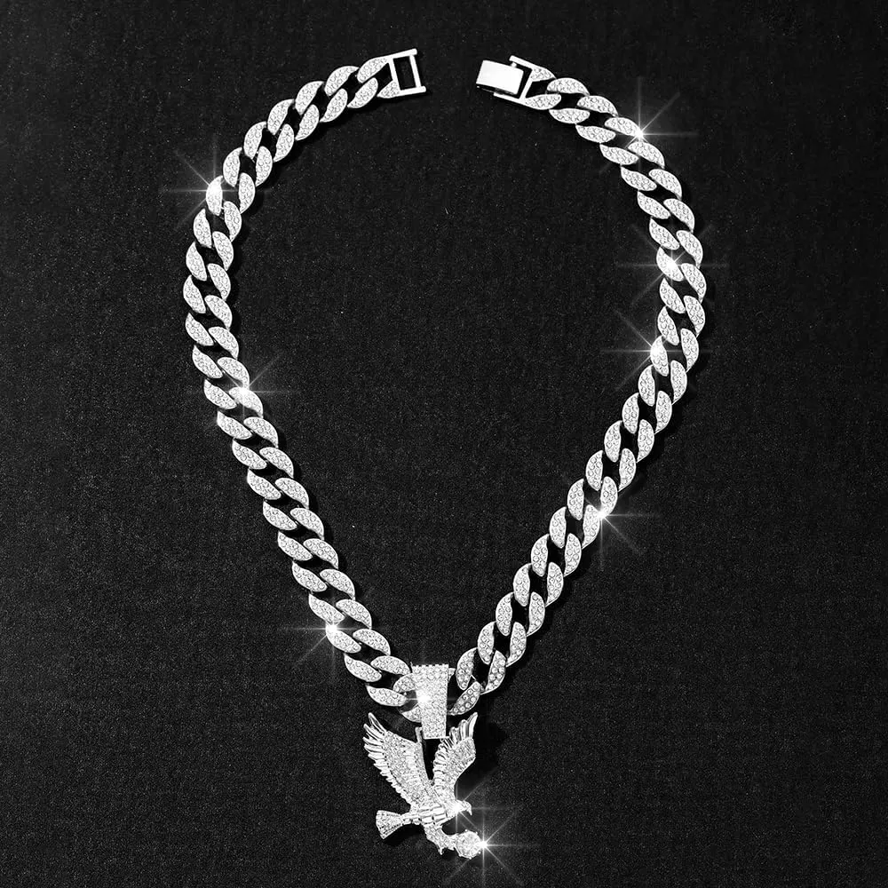 Ice Out Chain for Men Premium Zircon Stones Hypoallergenic Durable Hip-Hop Streetwear Chain Necklace Men