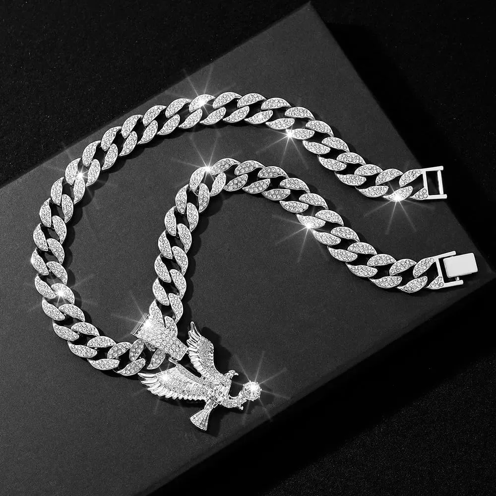 Ice Out Chain for Men Premium Zircon Stones Hypoallergenic Durable Hip-Hop Streetwear Chain Necklace Men