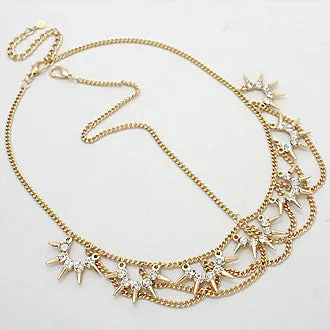iLLASPARKZ Bohemian Draped Crystal Spike Head Chain