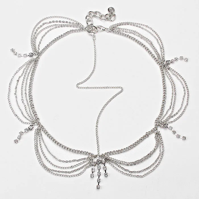 iLLASPARKZ Crystal Drop Draped Head Chain