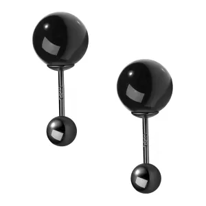 Jade Earrings for Women, Screw Back Removal-free Safe 925 Sterling Silver Stud Earrings for Sensitive Ears, Cute Dual-Sided Wear Earrings Studs Jewelry Gift for Women Girls
