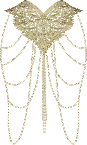 JeryWe Full Body Chains for Women Fashion Layered Tassel Body Chain Sexy Boho Layered Bra Chain-Nightclub Party Fashion Gold Body Necklace Jewelry