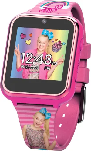 JoJo Siwa Kids Smartwatch with 10 Watch Faces, Step Counter, Selfie and Video Camera, Voice Recorder, Alarm, Timer, Stopwatch, Calculator, Fun Learning Games, and Wallpapers  Fits Wrists 5.5"-8.0"