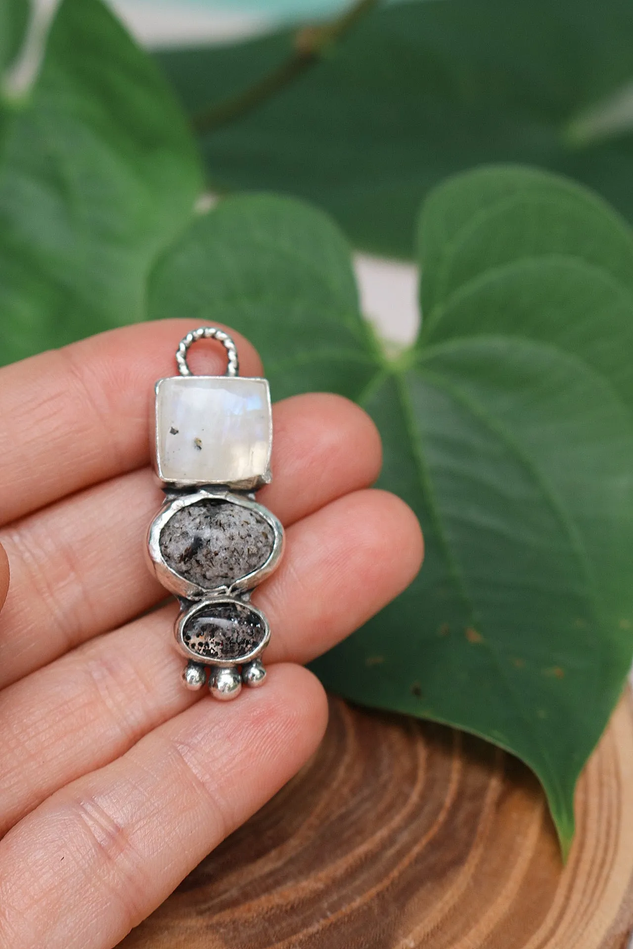 Kaleidoscope Triple Stone Pendants