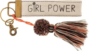 Karma womens Canvas Tassel Key Chain