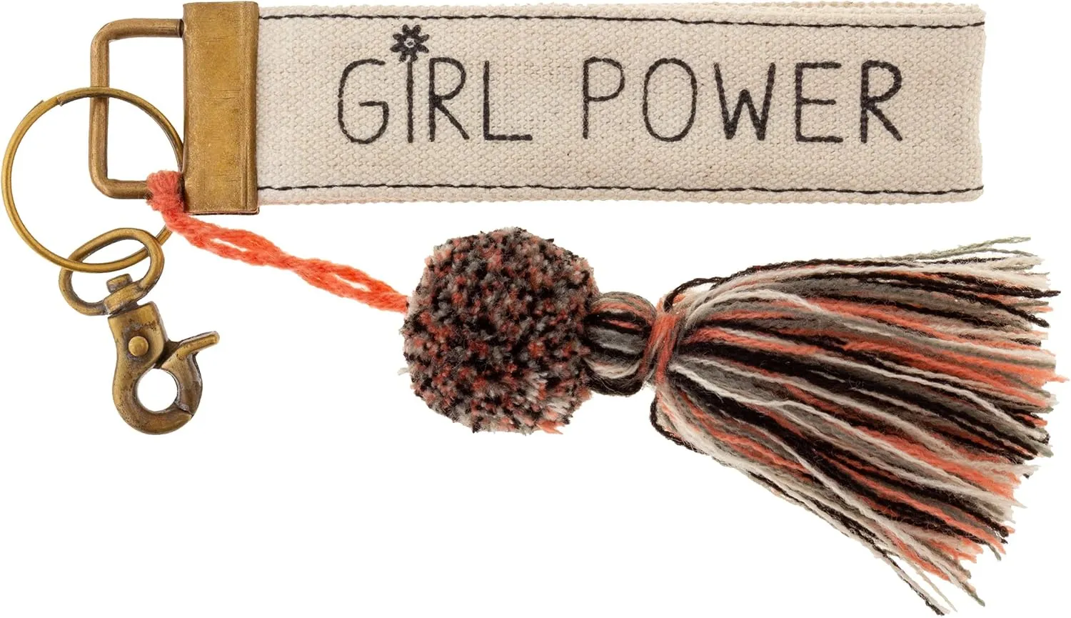 Karma womens Canvas Tassel Key Chain
