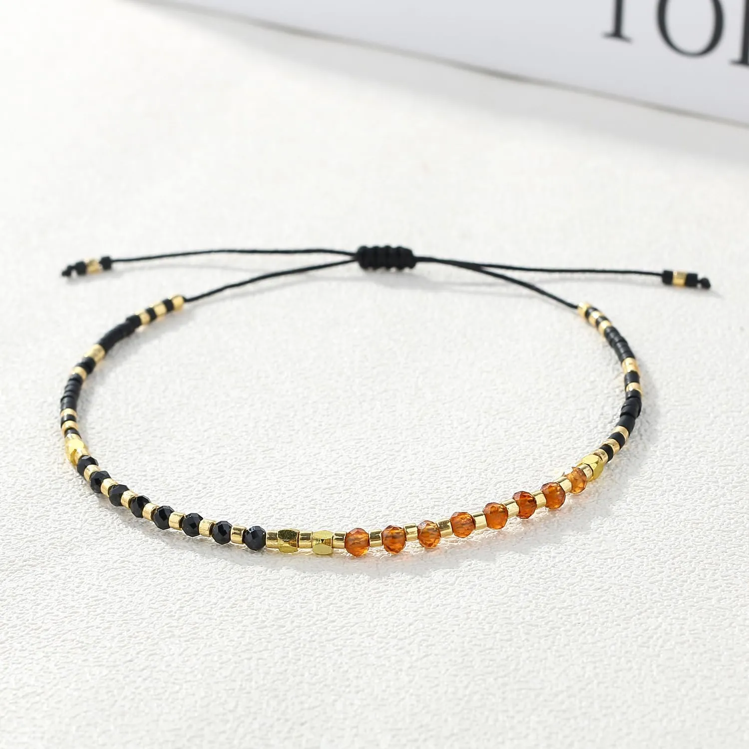 KELITCH Adjustable Seed Bead Bracelet for Women, Handmade Braided String Bracelets with Agate, Turquoise, Lapis & Coral, Boho Jewelry