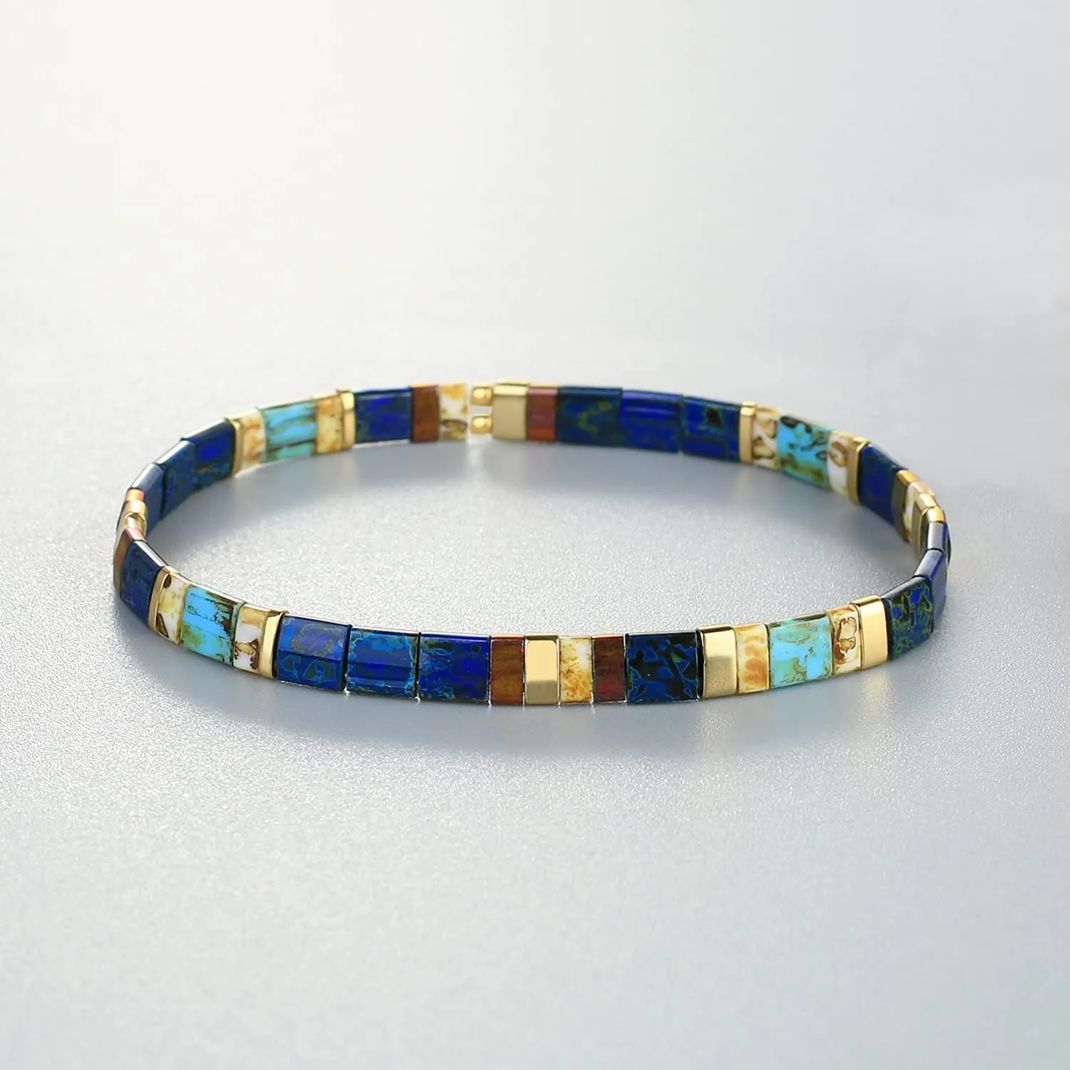 KELITCH New Women Tila Beads Bracelets Colorful Friendship Stackable Stretch Bracelets