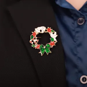 Kercisbeauty Enamel Peace Dove Cute Brooch for Women Girls Christmas Party Event Jewelry Emeral and Red Brooches (Dove)